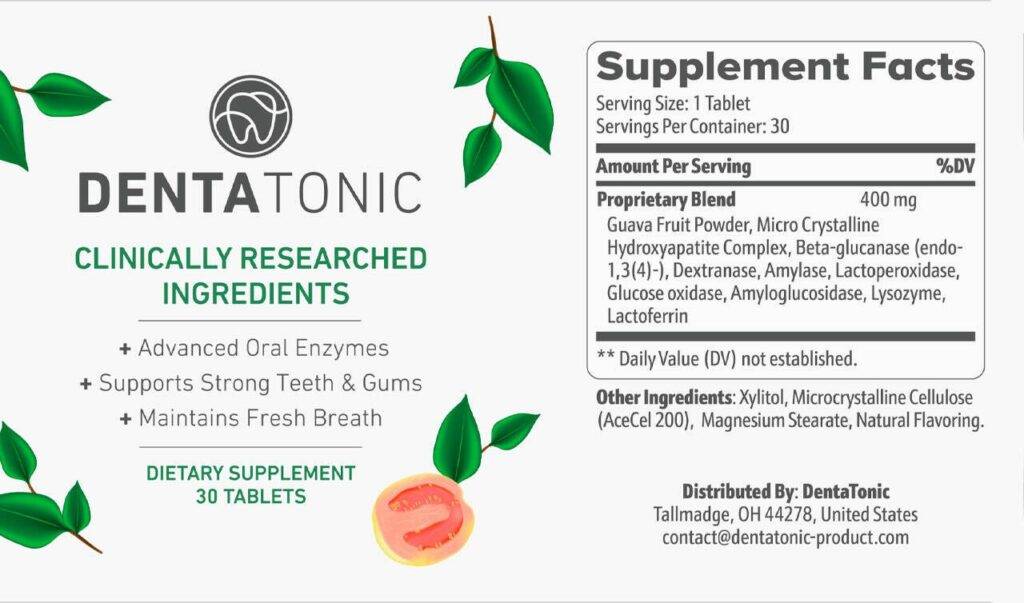 Dental health supplement
Oral hygiene support
Natural dental care
DentaTonic reviews
Dental health benefits