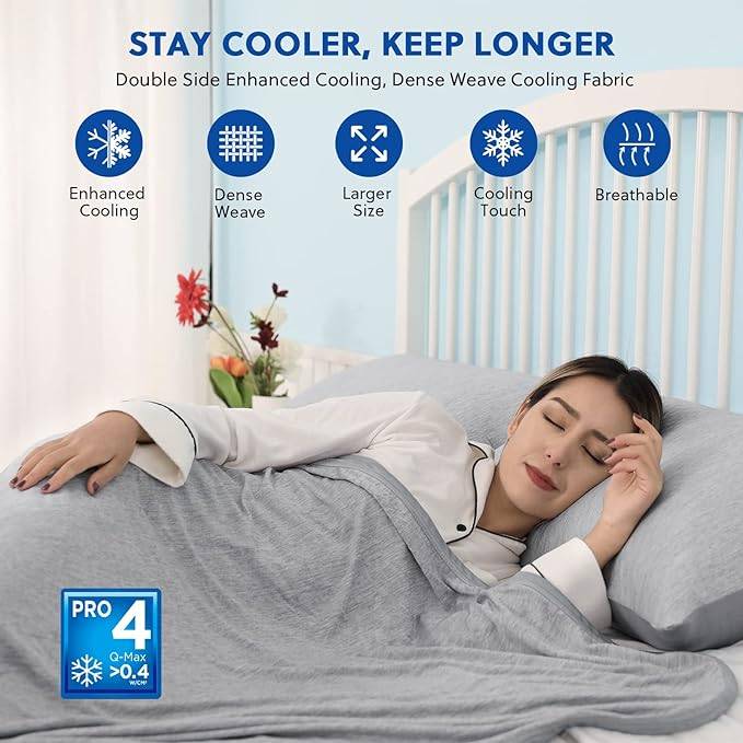 HOMFINE Cooling Blankets for Hot Sleepers, Cooling Blankets for Hot Sleepers, Summer Blanket for Night Sweats, Breathable Materials Blanket, Durable Cooling Blanket