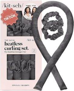 heatless curlers, Kitsch Satin Overnight Hair Curling Set, curling headband, Amazon, soft curls